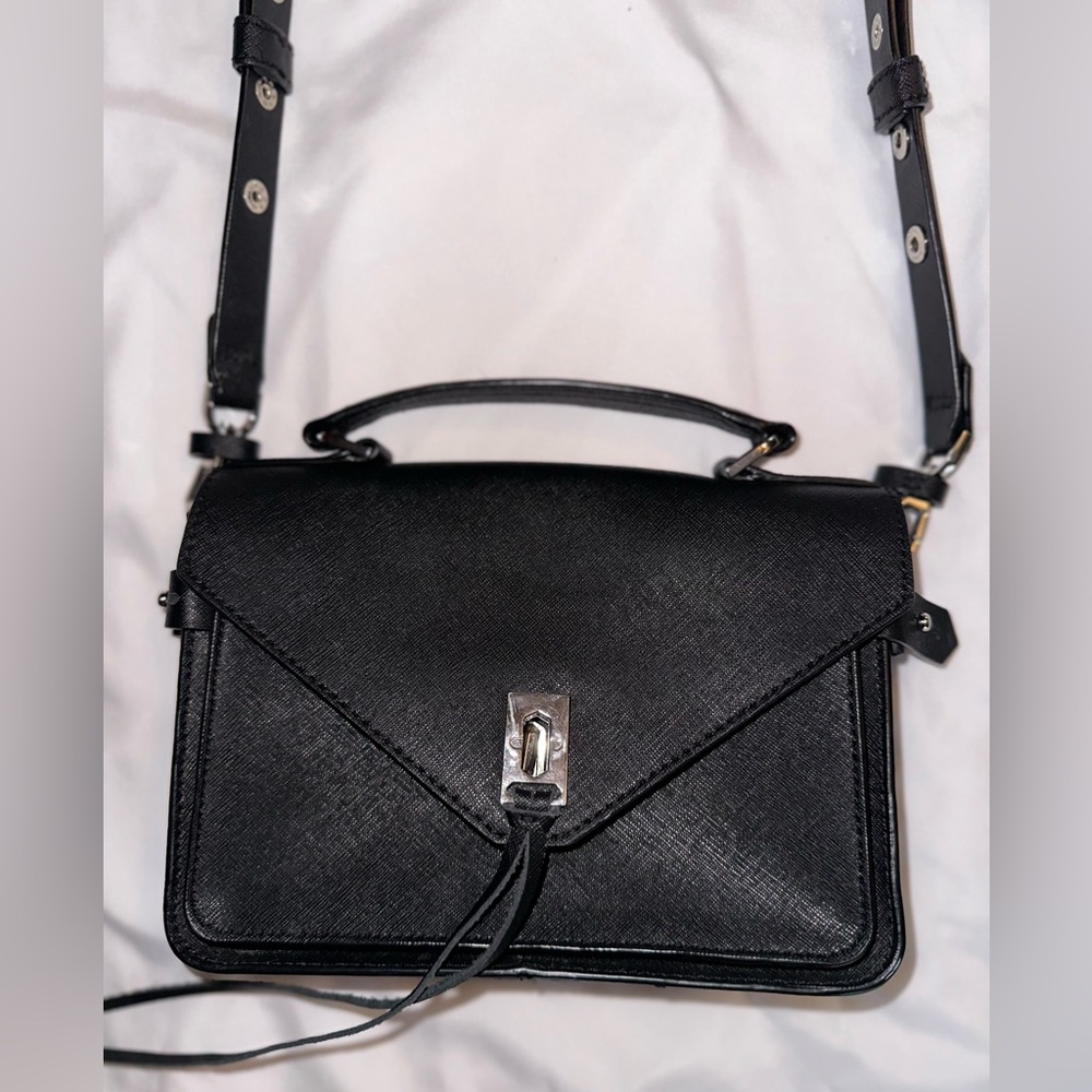 Black studded strap bag